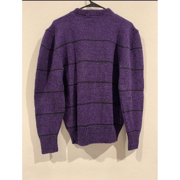 Peconic Bay Sweater -‎ Purple & Black Stripe - Picture 3 of 3